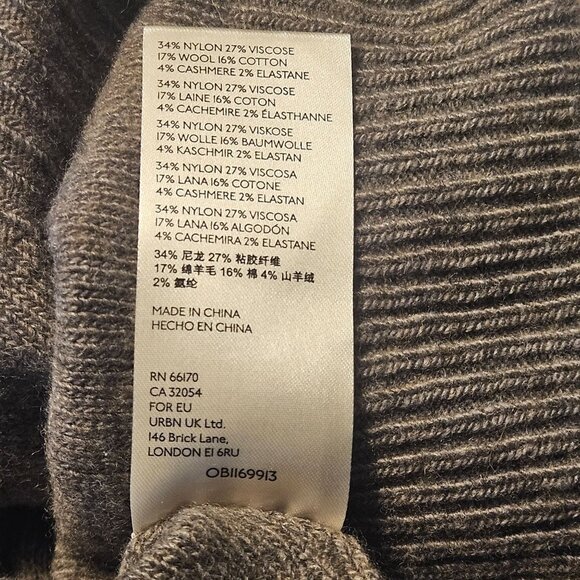 Free People Off Shoulder Sweater Dress Gray Med Cozy Quiet Luxury Dark Academia - Picture 6 of 15